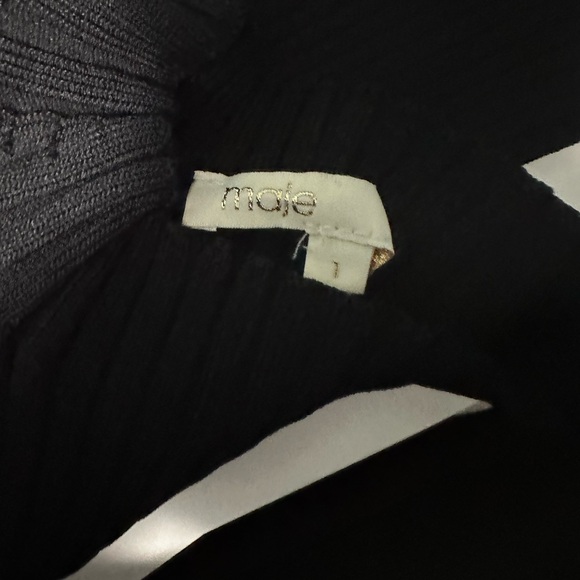 Maje Elegant Black Cold Shoulder Dress - Picture 5 of 5